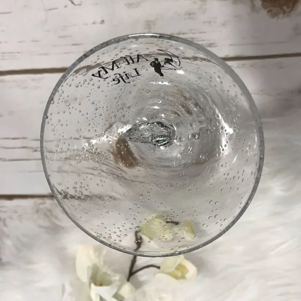 All My Life Stemmed Bubble Glass Martini‎ Glass